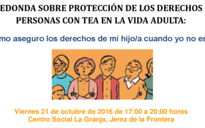 Mesa redonda sobre protección de los Derechos de las Personas con TEA en la vida adulta “Cómo aseguro los derechos de mi hijo/a cuando yo no esté”