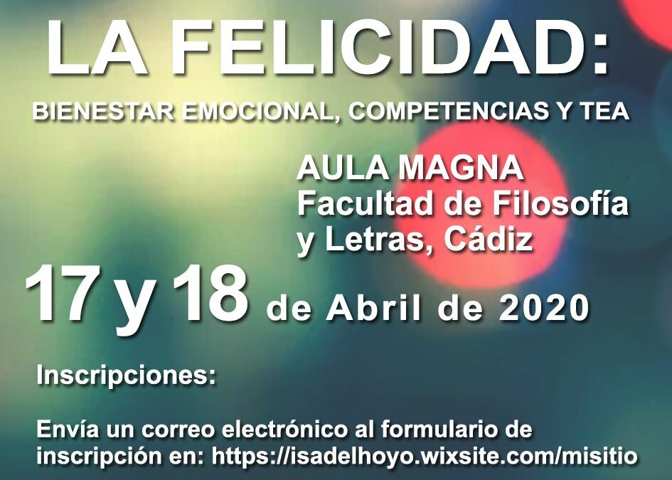 Jornadas Técnicas: “En busca de la felicidad: bienestar emocional, competencias y TEA”