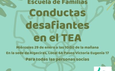 Escuela de familias «Conductas desafiantes en el TEA» en la sede de Algeciras