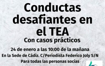 Escuela de familias «Conductas desafiantes en el TEA» en la sede de Cádiz