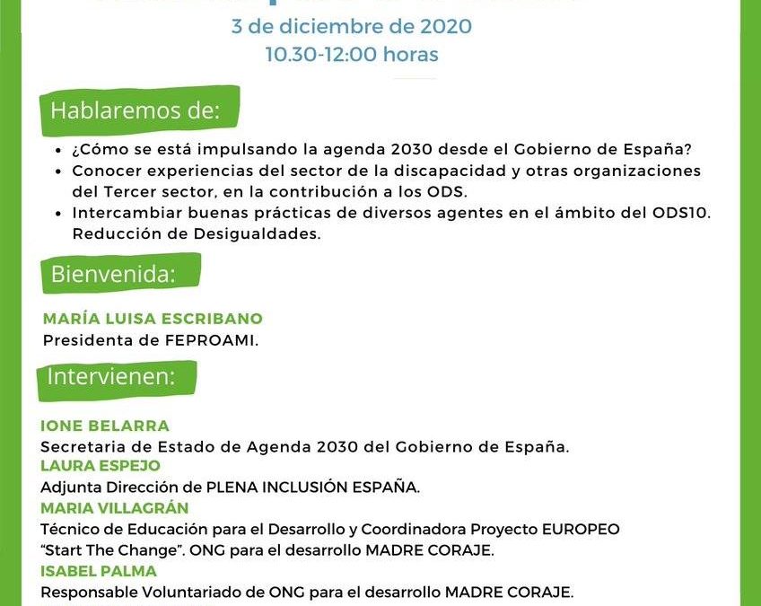 Encuentro virtual “ODS y Discapacidad. Alianzas para el cambio”