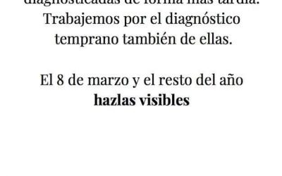 8 de marzo, visibilizando a las mujeres con TEA