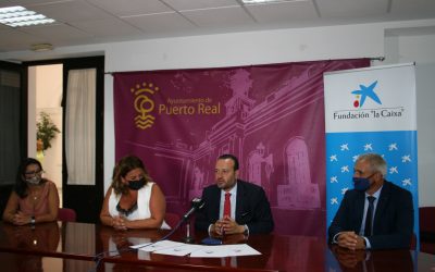 Acto de firma de la Fundación La Caixa en Puerto Real